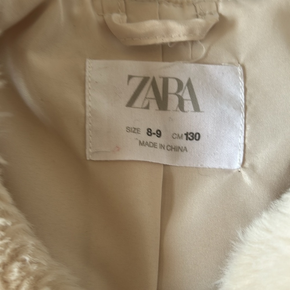 Zara Cream Faux Fur Sherpa Vest Adult One Size (Check Measurements) - Picture 2 of 6